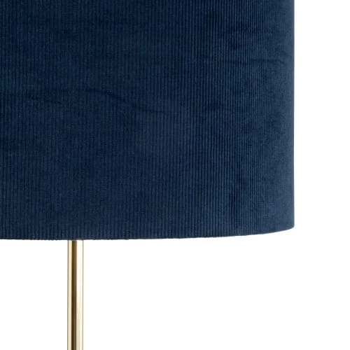 Maisons Du Monde Lampadaires Lampadaire En Métal Doré Et Abat-jour En Coton Bleu Nuit Recyclé H155 4 Maisons Du Monde Lampadaires Lampadaire En Métal Doré Et Abat-jour En Coton Bleu Nuit Recyclé H155 – Image 2