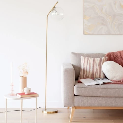 Maisons Du Monde Lampadaires Lampadaire En Métal Doré H163 5 Maisons Du Monde Lampadaires Lampadaire En Métal Doré H163 – Image 3