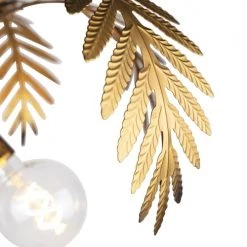 QAZQA Lampadaires Lampadaire En Métal Doré/laiton -Lampadaires || Lustres || Guirlandes et décorations lumineuses Soldes lampadaire en metal dore laiton 4