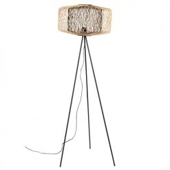Maisons Du Monde Lampadaires Lampadaire En Métal Et Bambou Noir Et Beige H151