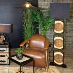 Now’s Home Lampadaires Lampadaire En Métal Et Bois -Lampadaires || Lustres || Guirlandes et décorations lumineuses Soldes lampadaire en metal et bois 1