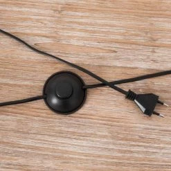 Maisons Du Monde Lampadaires Lampadaire En Métal Et Sapin Avec Abat-jour En Coton Noir H158 -Lampadaires || Lustres || Guirlandes et décorations lumineuses Soldes lampadaire en metal et sapin avec abat jour en coton noir h158 1000 12 25 130487 6