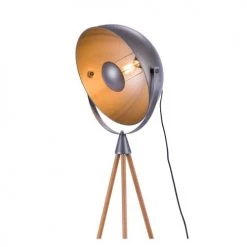 Rendez Vous Déco Lampadaires Lampadaire En Métal Gris Et Bois -Lampadaires || Lustres || Guirlandes et décorations lumineuses Soldes lampadaire en metal gris et bois 4