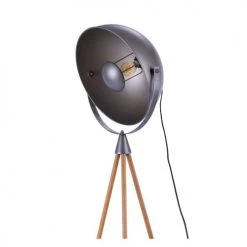 Rendez Vous Déco Lampadaires Lampadaire En Métal Gris Et Bois -Lampadaires || Lustres || Guirlandes et décorations lumineuses Soldes lampadaire en metal gris et bois 5