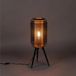 Dutchbone Lampadaires Lampadaire En Métal H71cm Noir -Lampadaires || Lustres || Guirlandes et décorations lumineuses Soldes lampadaire en metal h71cm noir 3