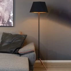 Lucide Lampadaires Lampadaire En Métal Noir -Lampadaires || Lustres || Guirlandes et décorations lumineuses Soldes lampadaire en metal noir 131