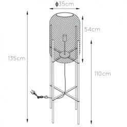 Lucide Lampadaires Lampadaire En Métal Noir -Lampadaires || Lustres || Guirlandes et décorations lumineuses Soldes lampadaire en metal noir 138