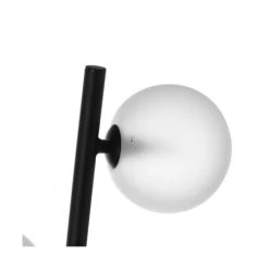 Wadiga Lampadaires Lampadaire En Métal Noir 2 Globes En Verre H130cm -Lampadaires || Lustres || Guirlandes et décorations lumineuses Soldes lampadaire en metal noir 2 globes en verre h130cm 2