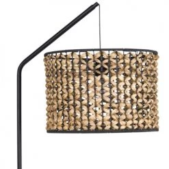 Maisons Du Monde Lampadaires Lampadaire En Métal Noir Et Fibre Végétale H162 -Lampadaires || Lustres || Guirlandes et décorations lumineuses Soldes lampadaire en metal noir et fibre vegetale h162 1000 5 23 180341 2