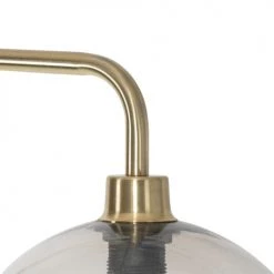 QAZQA Lampadaires Lampadaire En Plastique Doré/laiton -Lampadaires || Lustres || Guirlandes et décorations lumineuses Soldes lampadaire en plastique dore laiton 2