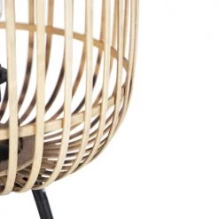 QAZQA Lampadaires Lampadaire En Rotin Beige -Lampadaires || Lustres || Guirlandes et décorations lumineuses Soldes lampadaire en rotin beige 5