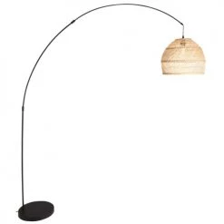 Maisons Du Monde Lampadaires Lampadaire En Rotin Tressé Et Métal Noir H.191cm -Lampadaires || Lustres || Guirlandes et décorations lumineuses Soldes lampadaire en rotin tresse et metal noir h 191cm 1000 8 4 165316 2