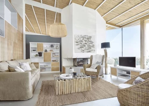 Maisons Du Monde Lampadaires Lampadaire En Saman Et Abat-jour Noir H172 6 Maisons Du Monde Lampadaires Lampadaire En Saman Et Abat-jour Noir H172 – Image 4