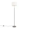 QAZQA Lampadaires Lampadaire En Tissu Blanc