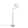 QAZQA Lampadaires Lampadaire En Tissu Blanc -Lampadaires || Lustres || Guirlandes et décorations lumineuses Soldes lampadaire en tissu blanc 6