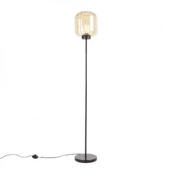 QAZQA Lampadaires Lampadaire En Verre Beige