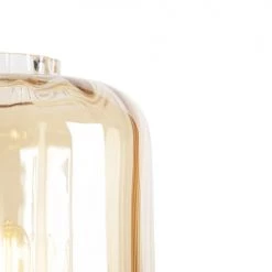 QAZQA Lampadaires Lampadaire En Verre Beige -Lampadaires || Lustres || Guirlandes et décorations lumineuses Soldes lampadaire en verre beige 4