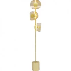 Kare Design Lampadaires Lampadaire En Verre Et Acier Doré H160 -Lampadaires || Lustres || Guirlandes et décorations lumineuses Soldes lampadaire en verre et acier dore h160 3