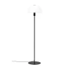 Dyberg Larsen Lampadaires Lampadaire En Verre Opale Et Métal Noir, H 135,5 Cm D 36 Cm