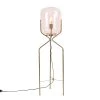 QAZQA Lampadaires Lampadaire En Verre Rose