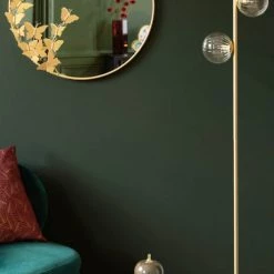 Maisons Du Monde Lampadaires Lampadaire En Verre Transparent Et Métal Rose Doré H155 -Lampadaires || Lustres || Guirlandes et décorations lumineuses Soldes lampadaire en verre transparent et metal rose dore h155 1000 9 18 228183 2