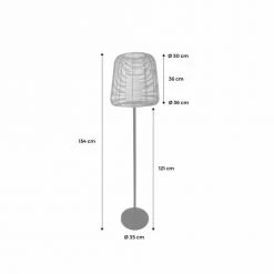 Alice's Garden Lampadaires Lampadaire Filaire En Polyrotin H154cm -Lampadaires || Lustres || Guirlandes et décorations lumineuses Soldes lampadaire filaire en polyrotin h154cm 4