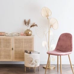 Maisons Du Monde Lampadaires Lampadaire Ginkgo En Métal Doré Et Bambou H145 -Lampadaires || Lustres || Guirlandes et décorations lumineuses Soldes lampadaire ginkgo en metal dore et bambou h145 1000 5 16 204770 5