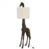 Meubles & Design Lampadaires Lampadaire Girafe En Résine Marron -Lampadaires || Lustres || Guirlandes et décorations lumineuses Soldes lampadaire girafe en resine marron