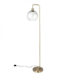 Maisons Du Monde Lampadaires Lampadaire Globe En Verre Et Métal Doré H155