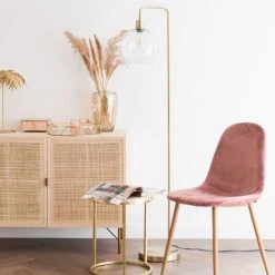 Maisons Du Monde Lampadaires Lampadaire Globe En Verre Et Métal Doré H155 -Lampadaires || Lustres || Guirlandes et décorations lumineuses Soldes lampadaire globe en verre et metal dore h155 1000 4 23 201046 3