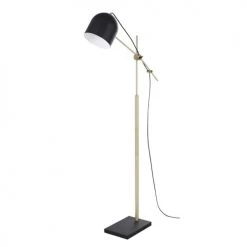 Maisons Du Monde Lampadaires Lampadaire Indus En Métal Noir Et Doré H139