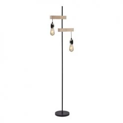 Lampea Lampadaires Lampadaire Industriel En Métal Noir 150 Cm