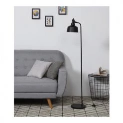 Lampea Lampadaires Lampadaire Industriel En Métal Noir 153 Cm -Lampadaires || Lustres || Guirlandes et décorations lumineuses Soldes lampadaire industriel en metal noir 153 cm 3