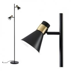 Lampea Lampadaires Lampadaire Industriel En Métal Noir 160 Cm -Lampadaires || Lustres || Guirlandes et décorations lumineuses Soldes lampadaire industriel en metal noir 160 cm 8