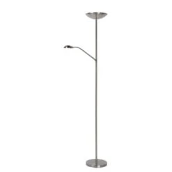 Lucide Lampadaires Lampadaire LED Avec Liseuse Métal Noir H180cm 8 Lucide Lampadaires Lampadaire LED Avec Liseuse Métal Noir H180cm -Lampadaires || Lustres || Guirlandes et décorations lumineuses Soldes lampadaire led avec liseuse metal argent h180cm 4