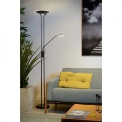 Lucide Lampadaires Lampadaire LED Avec Liseuse Métal H180cm 8 Lucide Lampadaires Lampadaire LED Avec Liseuse Métal H180cm -Lampadaires || Lustres || Guirlandes et décorations lumineuses Soldes lampadaire led avec liseuse metal h180cm 9