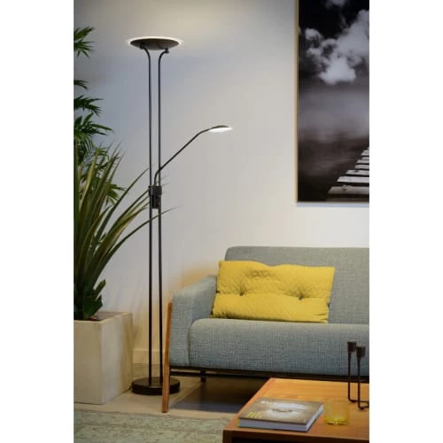 Lucide Lampadaires Lampadaire LED Avec Liseuse Métal H180cm 5 Lucide Lampadaires Lampadaire LED Avec Liseuse Métal H180cm – Image 3