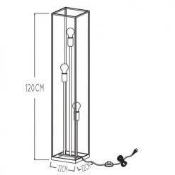 Lucide Lampadaires Lampadaire Led H120cm -Lampadaires || Lustres || Guirlandes et décorations lumineuses Soldes lampadaire led h120cm 3