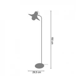 Tosel Lampadaires Lampadaire Liseuse Métal Violet -Lampadaires || Lustres || Guirlandes et décorations lumineuses Soldes lampadaire liseuse metal violet 2