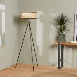 Jardideco Lampadaires Lampadaire Métal Bambou Noir H150cm -Lampadaires || Lustres || Guirlandes et décorations lumineuses Soldes lampadaire metal bambou noir h150cm 2