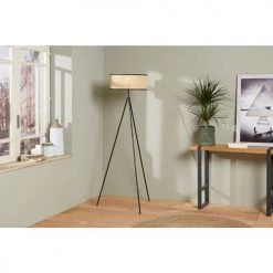 Jardideco Lampadaires Lampadaire Métal Bambou Noir H150cm -Lampadaires || Lustres || Guirlandes et décorations lumineuses Soldes lampadaire metal bambou noir h150cm 3