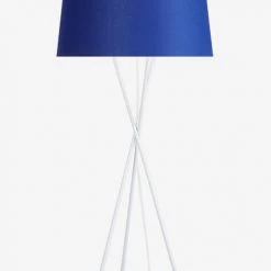 Tosel Lampadaires Lampadaire Métal Blanc Et Bleu -Lampadaires || Lustres || Guirlandes et décorations lumineuses Soldes lampadaire metal blanc et bleu 2