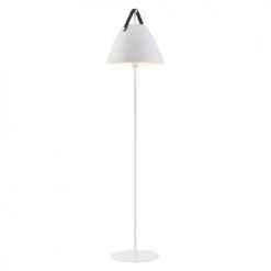 Design For The People Lampadaires Lampadaire Métal Blanc Et Cuir H153cm -Lampadaires || Lustres || Guirlandes et décorations lumineuses Soldes lampadaire metal blanc et cuir h153cm 1