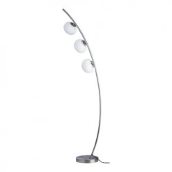 Lampea Lampadaires Lampadaire Moderne En Métal Argent 170 Cm -Lampadaires || Lustres || Guirlandes et décorations lumineuses Soldes lampadaire moderne en metal argent 170 cm 5