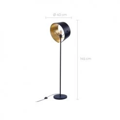 Rendez Vous Déco Lampadaires Lampadaire Modulable En Métal Noir Et Doré -Lampadaires || Lustres || Guirlandes et décorations lumineuses Soldes lampadaire modulable en metal noir et dore 3