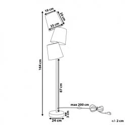 Beliani Lampadaires Lampadaire Noir -Lampadaires || Lustres || Guirlandes et décorations lumineuses Soldes lampadaire noir 4