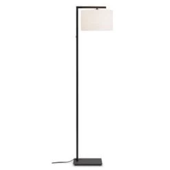 It's About Romi Lampadaires Lampadaire Noir Et Abat-jour H160cm -Lampadaires || Lustres || Guirlandes et décorations lumineuses Soldes lampadaire noir et abat jour blanc h160cm 7