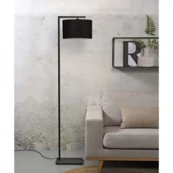 It's About Romi Lampadaires Lampadaire Noir Et Abat-jour Noir H160cm -Lampadaires || Lustres || Guirlandes et décorations lumineuses Soldes lampadaire noir et abat jour noir h160cm 1