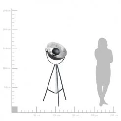 Beliani Lampadaires Lampadaire Noir Et Argenté II -Lampadaires || Lustres || Guirlandes et décorations lumineuses Soldes lampadaire noir et argente ii 2