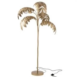 Meubles & Design Lampadaires Lampadaire Palmier En Métal Doré